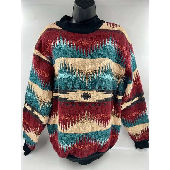 SUGAR STREET WEAVERS Aztec Southwestern Sweater- Yellowstone Ranch Fashion - Picture 2 of 10